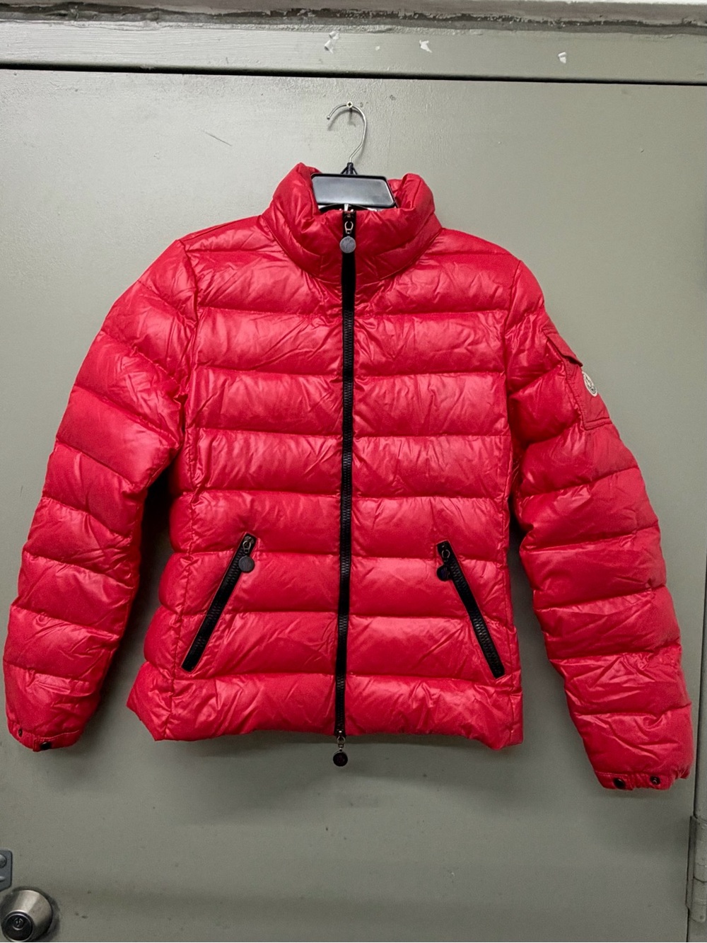 Moncler Red Bady Giubbotto Short Down Jacket Size 1 Womens Small